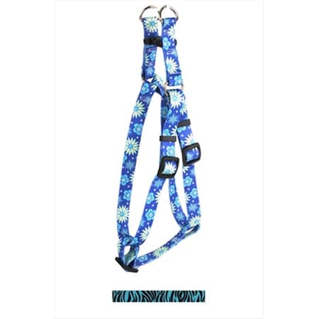 Zebra Teal Step-In Harness - Small